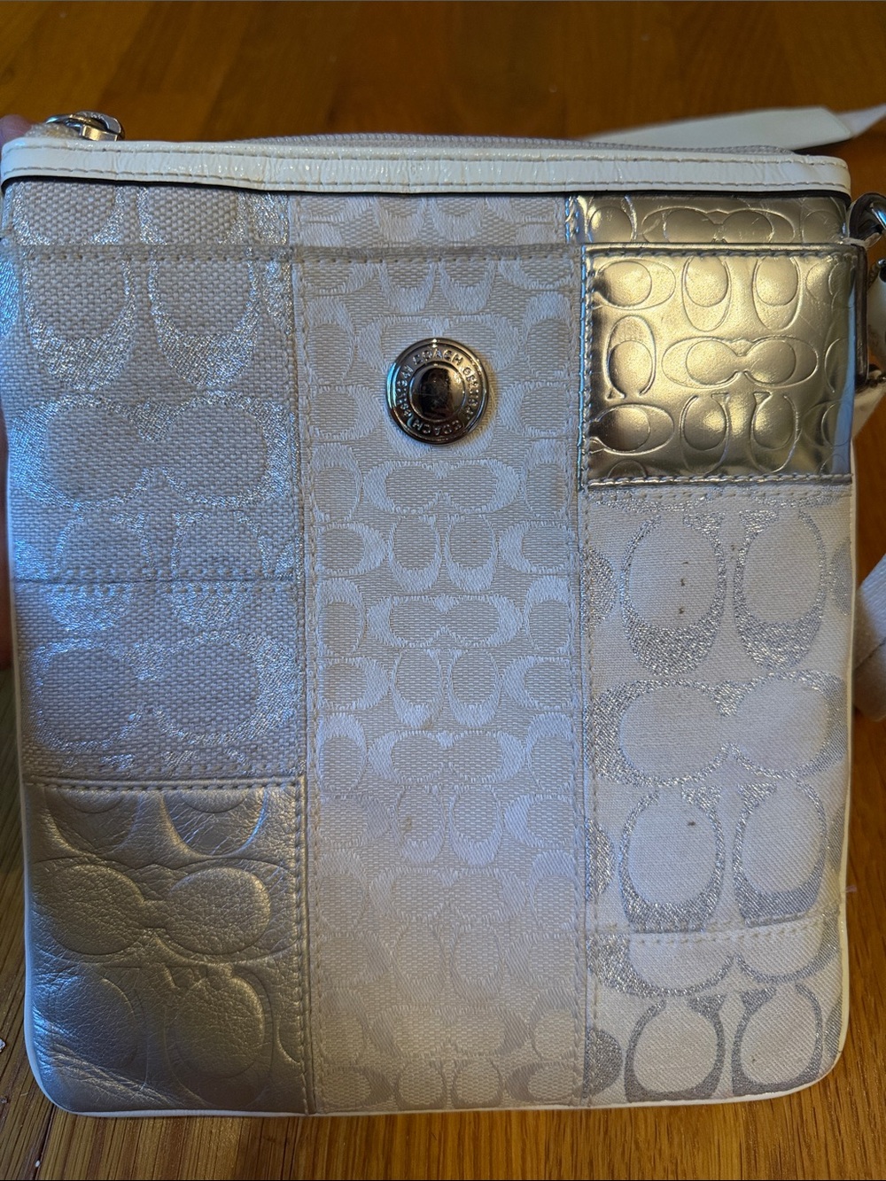 Coach Silver Crossbody Bag